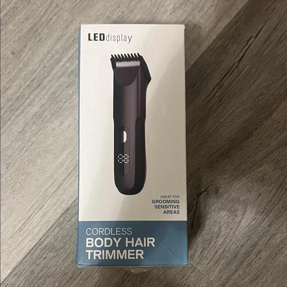 Cordless Body Hair Trimmer – Black with LED Display
